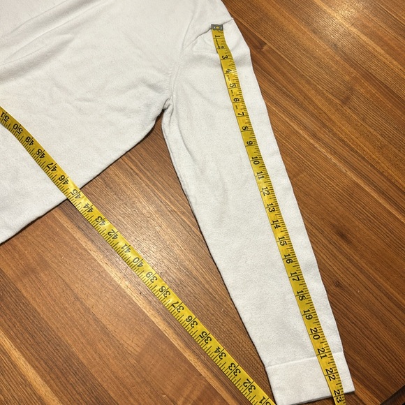 J. Crew Factory Cream Ruffle Neck Cotton Sweater - Sz L - Picture 12 of 16